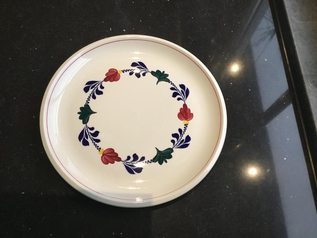 Boerenbont Taart- / gebaksbord en serveerbord, Ophalen of Verzenden, Zo goed als nieuw, Bord(en), Aardewerk