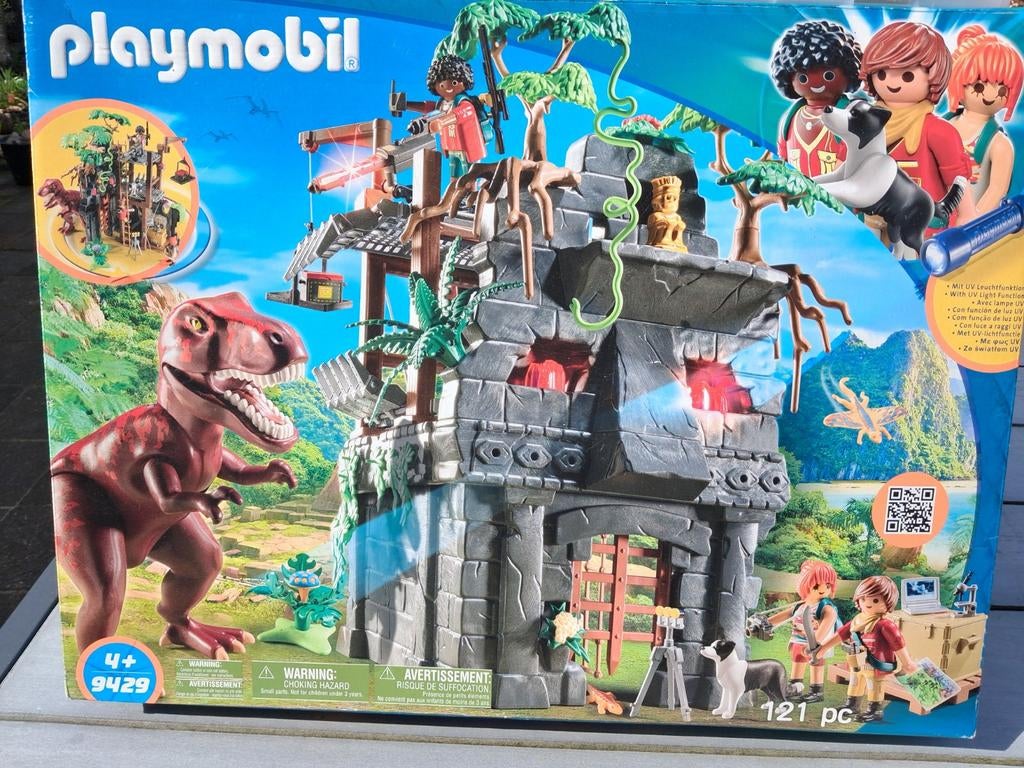 Playmobil 9429 Dino Rise Vulkaan met T-Rex, Kinderen en Baby's, Speelgoed | Playmobil, Ophalen, Zo goed als nieuw, Complete set