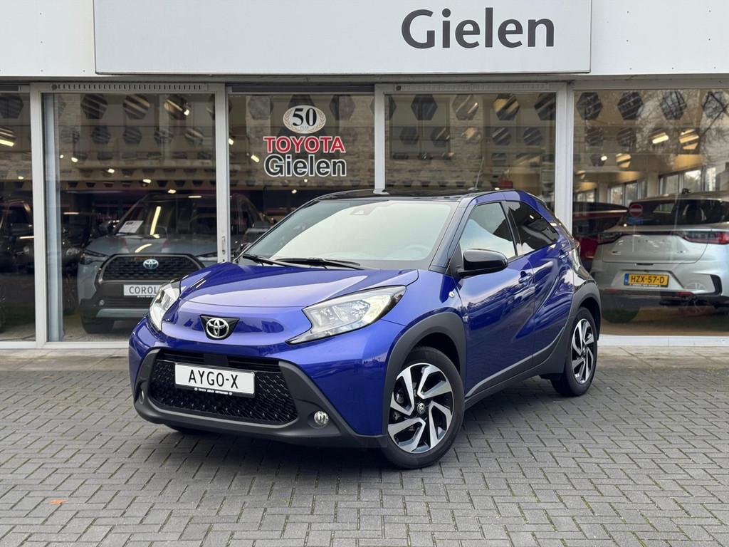 Toyota Aygo X 1.0 VVT-i MT Pulse Bi-tone | Juniper blue, 17, Auto's, Toyota, 12 maanden, Stof, Gebruikt, Handgeschakeld