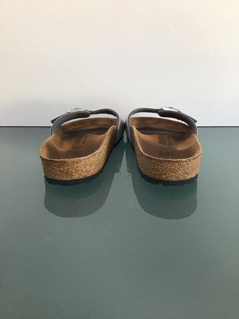 Birkenstock 37 Madrid zilver | Gratis verzenden, Slippers, Overige kleuren, Verzenden, Zo goed als nieuw
