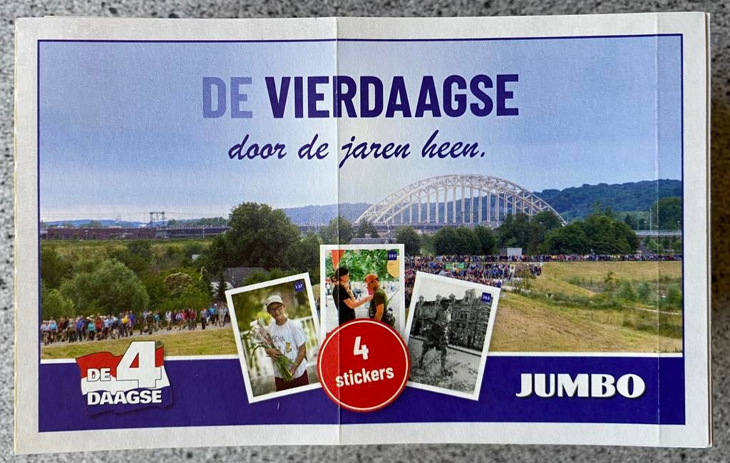 92 Jumbo stickervellen (4 stickers) Nijmeegse Vierdaagse, Verzamelen, Ophalen of Verzenden, Nieuw