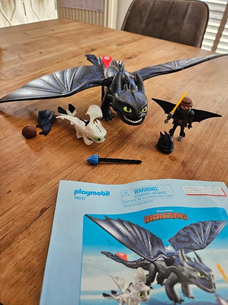 Playmobil Dragons Tandloos en Hikkie 70037, Ophalen of Verzenden, Zo goed als nieuw, Complete set