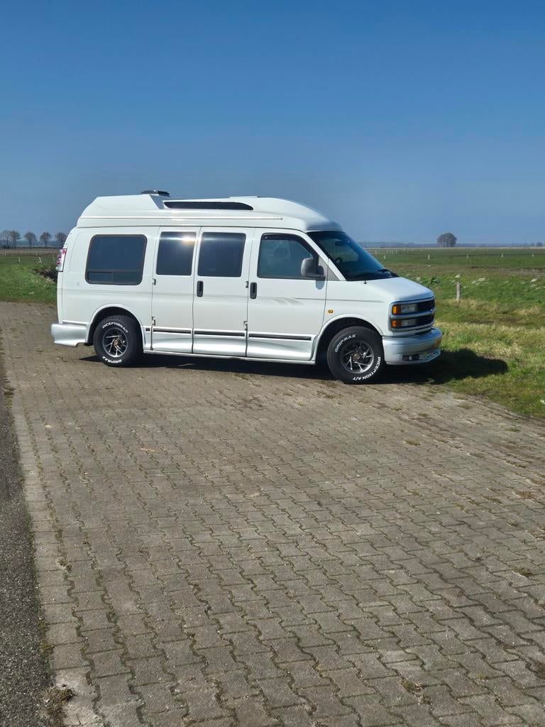 Chevrolet Express 5.0 Buscamper 1996 LPG/Benzine, Caravans en Kamperen, Campers, Buscamper of Camperbus, Particulier, LPG, Overige merken