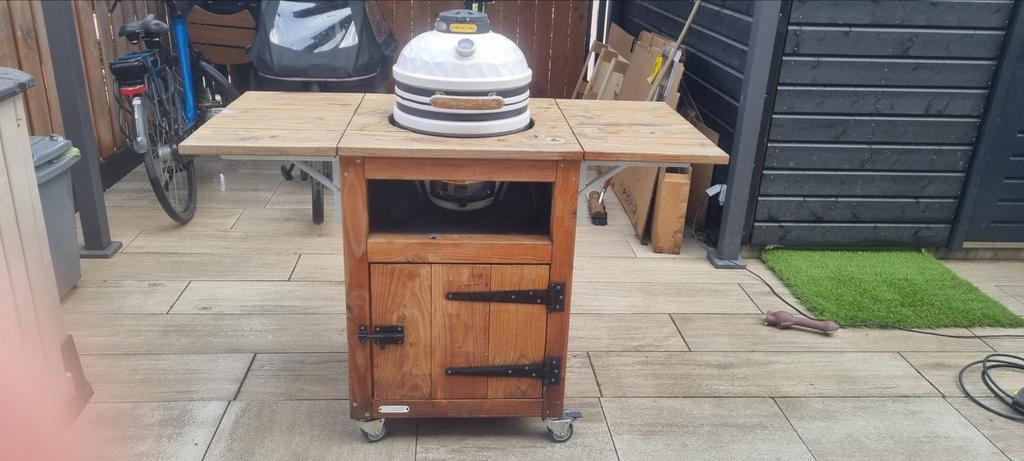 Vision grill tafelmodel 13 inch met hoes en kastje, Ophalen of Verzenden, Gebruikt, Met accessoires