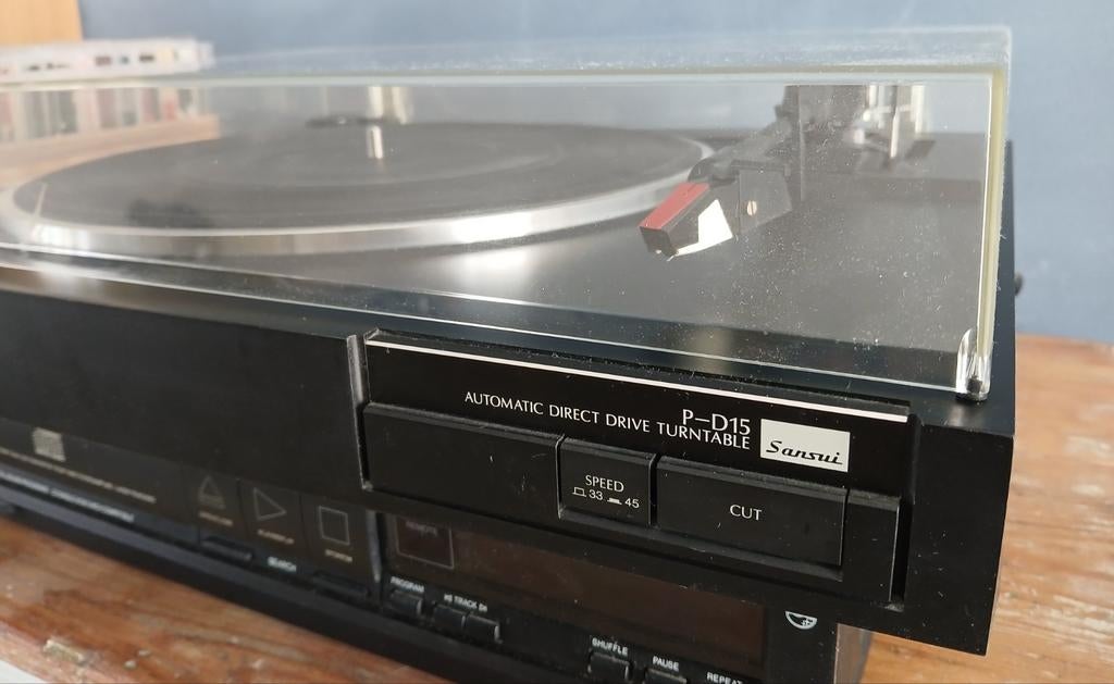Sansui P-D15 Direct Drive Platenspeler met Nieuwe Naald, Ophalen of Verzenden