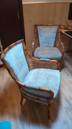 Vintage jaren 70 Bamboe Stoelen - Set van Twee, Huis en Inrichting, Stoelen, Ophalen, Gebruikt, Twee, Bruin