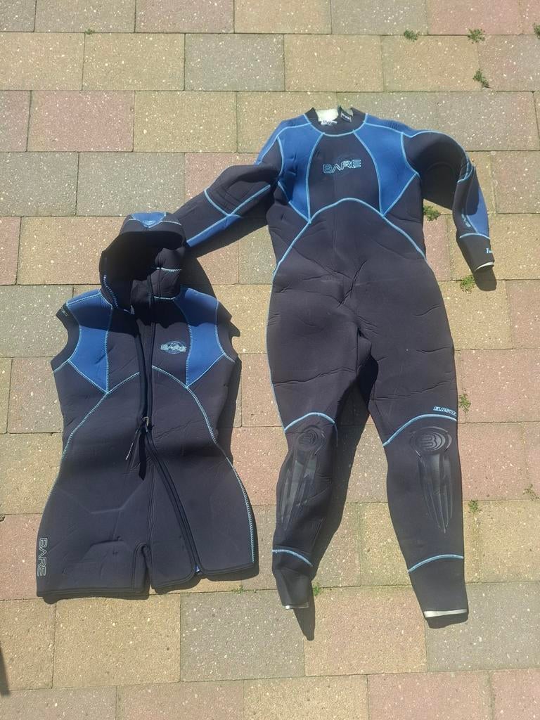 Bare 7mm Dames Duikpak (Langpak + Overpak) Maat 14+, Watersport en Boten, Duiken, Ophalen of Verzenden, Duikpak