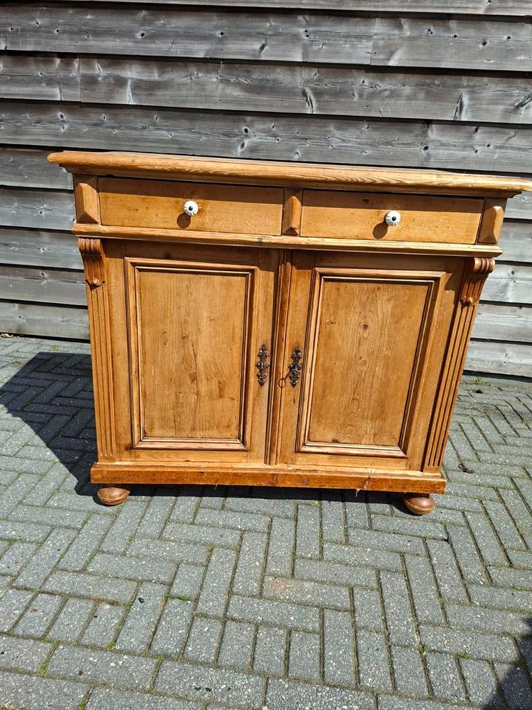 Antieke grenen kast - Sideboard / Dressoir, Antiek en Kunst, Antiek | Meubels | Kasten, Ophalen of Verzenden