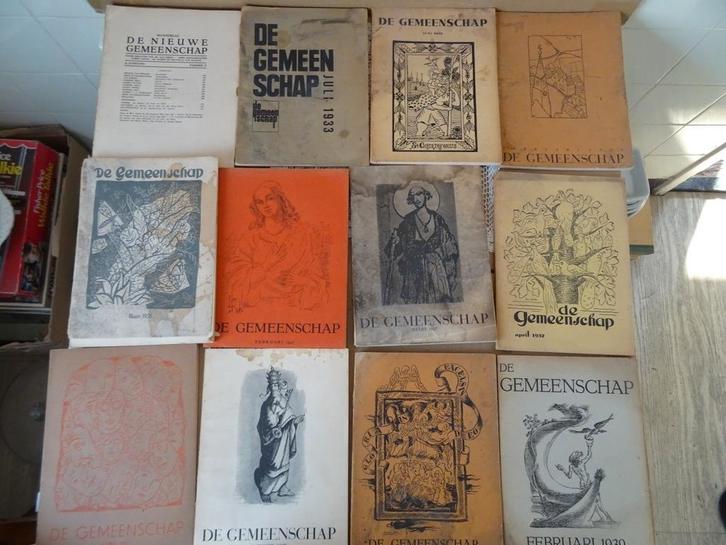 Collectie literatuur Maandblad De Gemeenschap 1933-1939, Boeken, Literatuur, Gelezen, Nederland, Ophalen of Verzenden