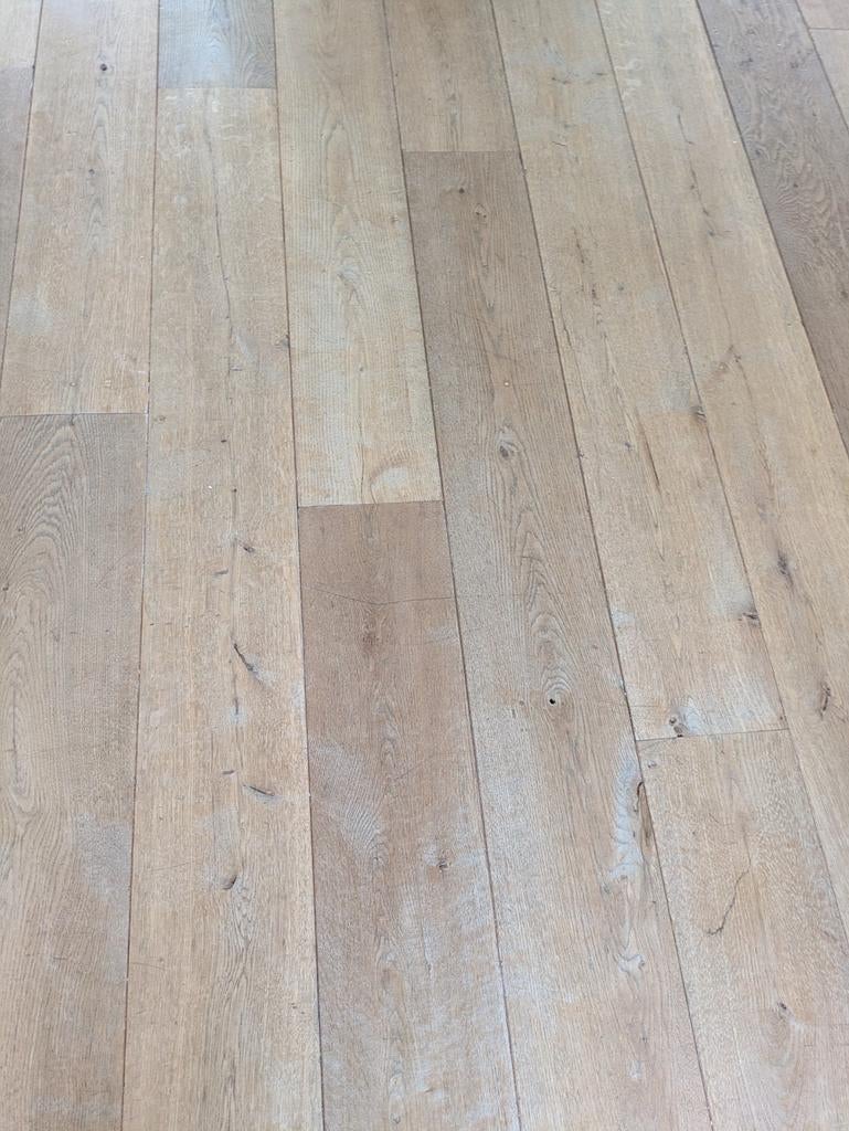 Houten vloer, Doe-het-zelf en Verbouw, Vloerdelen en Plavuizen, Ophalen, Gebruikt, Vloerdelen of -planken, 10 m² of meer