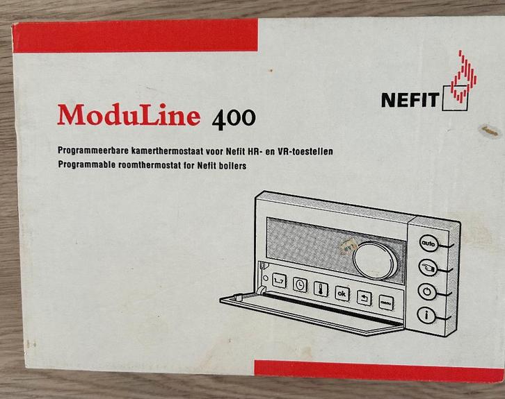 Nefit 400 Moduline Klokthermostaat, Doe-het-zelf en Verbouw, Thermostaten, Gebruikt, Slimme thermostaat, Ophalen of Verzenden