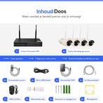 Teceye WiFi beveiligingsset 4 camera's + 500GB opslag CCTV, Ophalen of Verzenden, Nieuw, Buitencamera