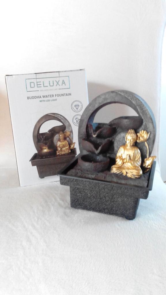Boeddha beeldje /fontein met ledverlichting, Verzamelen, Beelden en Beeldjes, Zo goed als nieuw, Fantasy, Ophalen of Verzenden