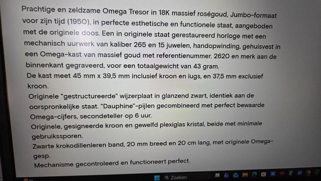 Massief 18K/750 Gouden Herenhorloge., Sieraden, Tassen en Uiterlijk, Horloges | Heren, Ophalen of Verzenden, Zo goed als nieuw
