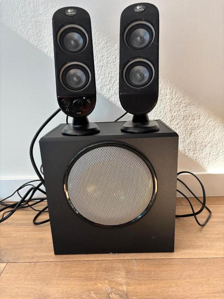 Logitech X-230 speakerset, Computers en Software, Pc speakers, Gebruikt, Audiokanaal 3.1, Ophalen