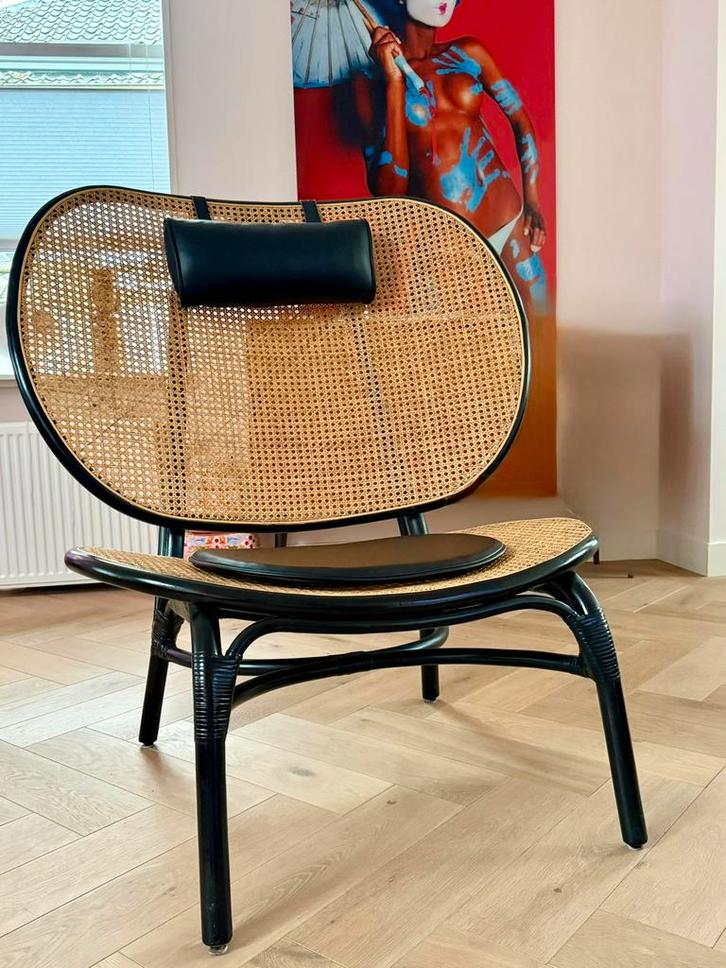 Norr11 Nomad chair zwart, Huis en Inrichting, Fauteuils, Zo goed als nieuw, 75 tot 100 cm, Ophalen