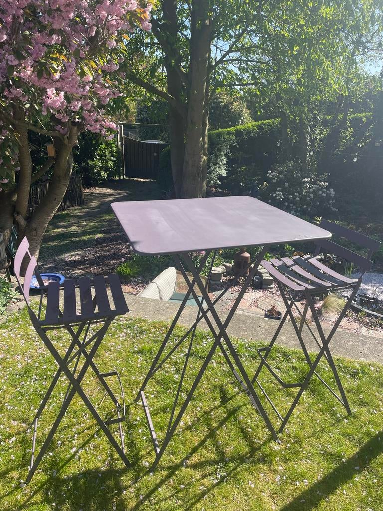 Fermob Bistro bistroset barset - Plum, Tuin en Terras, Tuinsets en Loungesets, Gebruikt, Eettafel, Aluminium, Tuinset