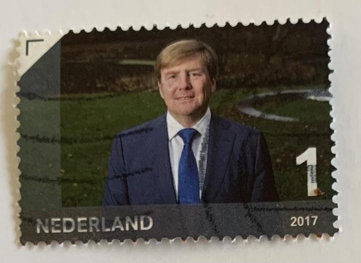 NVPH 3535e Willem Alexander grasveld 2017, Postzegels en Munten, Postzegels | Nederland, Gestempeld, Ophalen of Verzenden