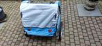 Fietskar voor 2 kinderen – blauw – goede staat – €78, Ophalen of Verzenden, Gebruikt, Kinderkar, 40 tot 60 kg
