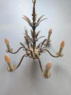 Art Nouveau Kroonluchter - Messing met Bladeren, Huis en Inrichting, Ophalen of Verzenden, Gebruikt, Metaal, Art Nouveau