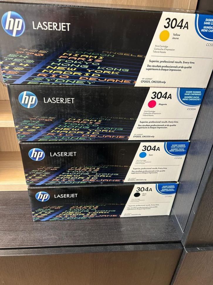 HP LaserJet 304A Toner Cartridges (4 kleuren), Computers en Software, Printerbenodigdheden, Nieuw, Toner, Ophalen
