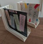 2 stuks Wit platen rek LP vinyl opbergsysteem jaren 60 - 70, Kunststof, Ophalen of Verzenden, Zo goed als nieuw, 25 tot 75 discs