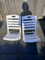 Witte opvouwbare strandstoelen van keter model suntwo, Tuin en Terras, Ophalen of Verzenden, Zo goed als nieuw, Kunststof, Inklapbaar