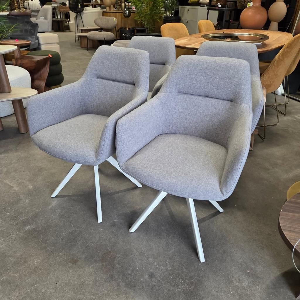 4 x Eetkamerstoel Kinko,Turn White Earl Grey van Jesper Home, Ophalen, ., Nieuw, Jesper home