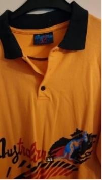 als Nieuw vintage AUSTRALIAN geel oranje polo shirt POLO XL, Ophalen of Verzenden, Zo goed als nieuw, Maat 56/58 (XL), Geel