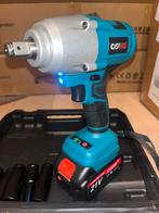 Slagmoersleutel set met accus en moerdoppen, Doe-het-zelf en Verbouw, Gereedschap | Boormachines, 600 watt of meer, Variabele snelheid