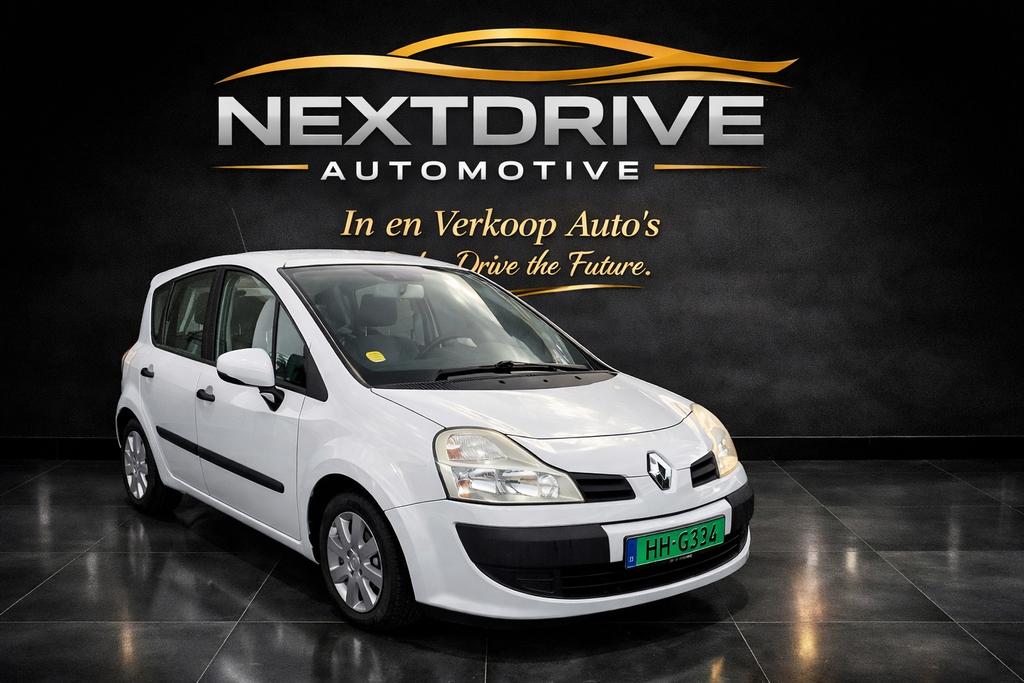 Renault Grand Modus 1.2 TCE 2008 Wit, Voorwielaandrijving, Start-stop-systeem, Stof, 4 cilinders
