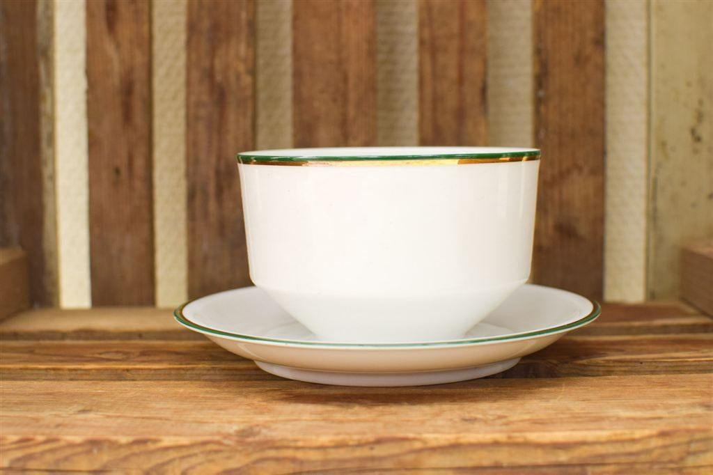 Arzberg porseleinen ronde jus/saus schaaltje met vast schote, Gebruikt, Ophalen of Verzenden, Bord(en), Wedgwood