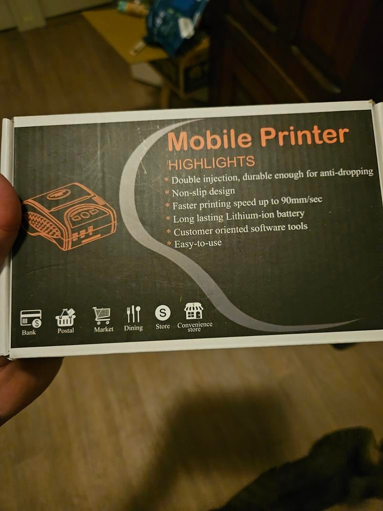 MUNBYN Mobiele Printer - Compact en Draagbaar, Zwart-en-wit printen, Printer, Nieuw, Ophalen of Verzenden