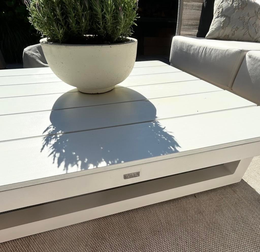 Witte salontafel - merk Life, Ophalen, Zo goed als nieuw, Rechthoekig, Aluminium