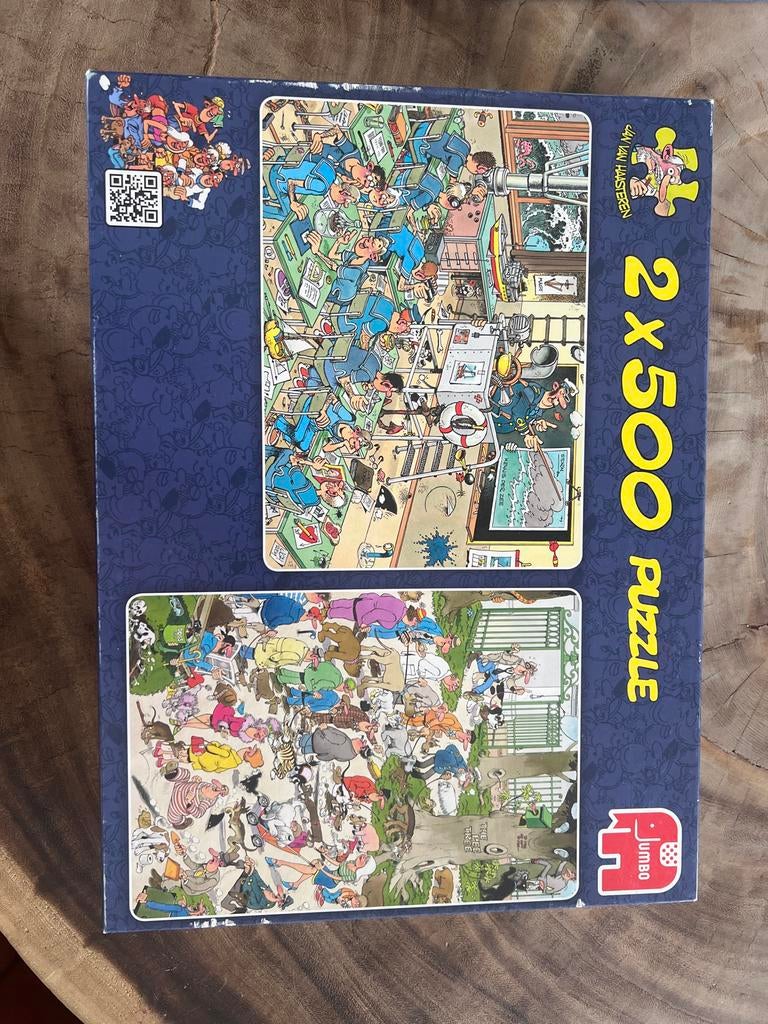 Jan van Haasteren 2x500 stukjes puzzel, Ophalen of Verzenden, 500 t/m 1500 stukjes, Gebruikt, Legpuzzel