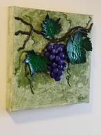 Blauwe druif   3D Schilderij  30x30x4 cm   -  Vilon Art, Verzenden