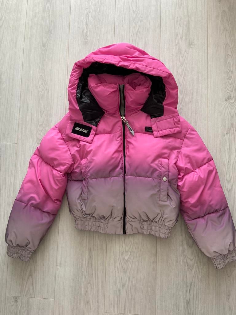 Bershka reflecterende jas maat M, Maat 38/40 (M), Zo goed als nieuw, Roze, Bershka