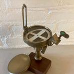 Antiek koperen scheepskompas / sextant op houten voet., Verzamelen, Scheepvaart, Ophalen of Verzenden, Gebruikt, Motorboot of Zeilboot