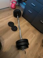 Ez curl bar stang met 33 kilo aan gewicht, Sport en Fitness, Ophalen of Verzenden, Zo goed als nieuw