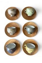 Handgemaakte kopjes en schoteltjes deens design ceramisch, Ophalen of Verzenden, Zo goed als nieuw, Overige stijlen, Kop(pen) en/of Schotel(s)