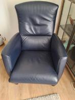 Leren blauwe Jori Vinci fauteuil, Ophalen, Minder dan 75 cm, Leer, Zo goed als nieuw