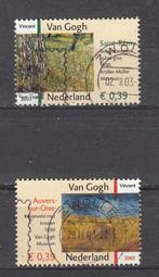 Nederland 2x van Gogh zegels 2003, Verzenden, Na 1940, Gestempeld