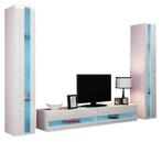 ACTIE Zwevende kolomkast Bobbie LED Mat /Hoogglans wit NIEUW, Minder dan 50 cm, Met deur(en), Nieuw, Ophalen of Verzenden