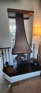 Roodkoperen openhaard kap, Ophalen, Vrijstaande haard, Houthaard