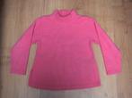 Fuchsiaroze fleecetrui / trui fleecestof opdruk kat / poes, Ophalen of Verzenden, Gebruikt, Meisje, Trui of Vest