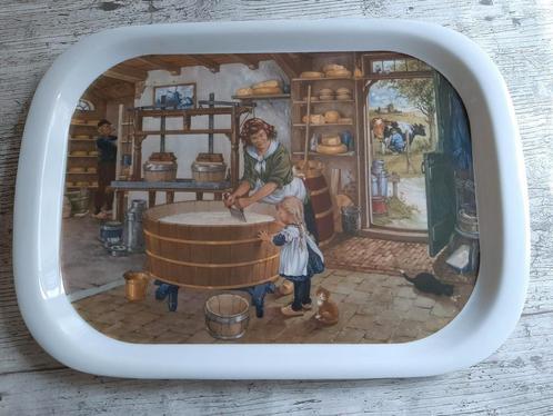 Zgan metalen dienblad "ot en sien", Huis en Inrichting, Woonaccessoires | Dienbladen, Zo goed als nieuw, Metaal, Rechthoekig, Ophalen of Verzenden