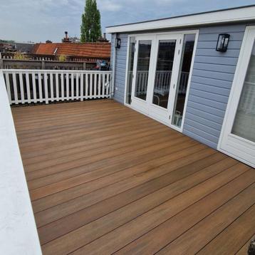 Restpartij massieve vlonderplank composiet / 12,9 m2 - OP=OP beschikbaar voor biedingen