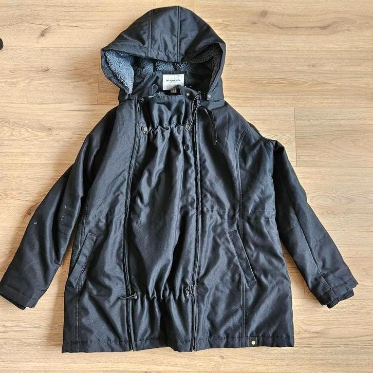 Wombat & Co zwangerschapsjas/draagjas S, Kleding | Dames, Positiekleding, Gedragen, Maat 36 (S), Zwart, Ophalen of Verzenden