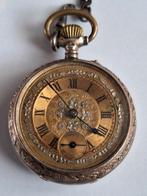 Antiek Zilveren Zakhorloge met Ketting, Ophalen of Verzenden