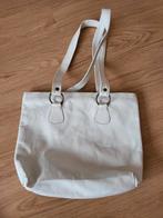Witte leren shopper tas, Sieraden, Tassen en Uiterlijk, Tassen | Damestassen, Ophalen of Verzenden, Gebruikt, Wit, Shopper